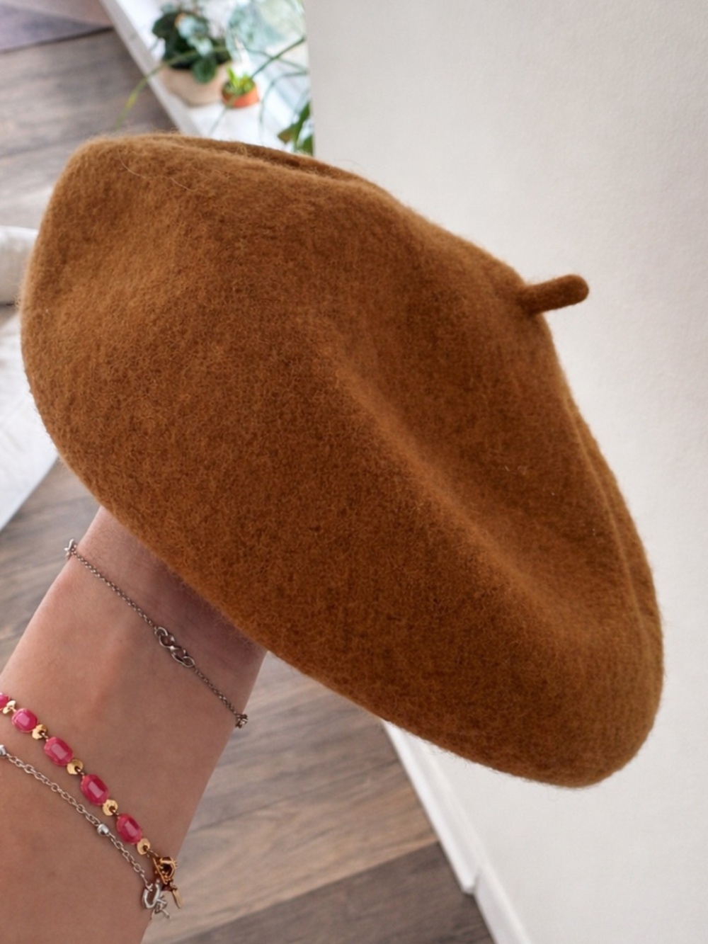 Love & Lore Anthropologie Wool Beret – Camel Brown Classic | Soft Cozy Chic